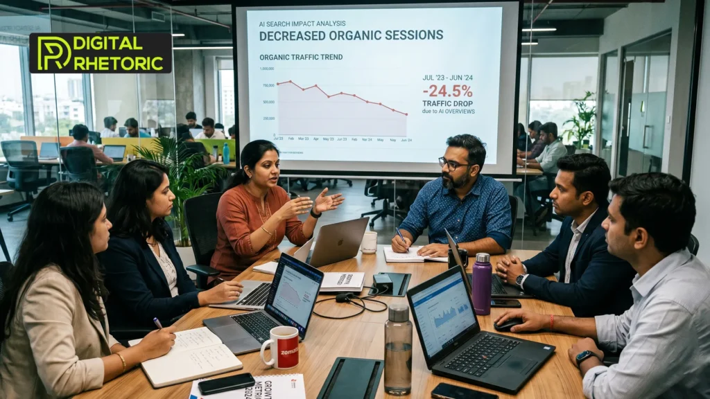 why AI search reduces organic traffic