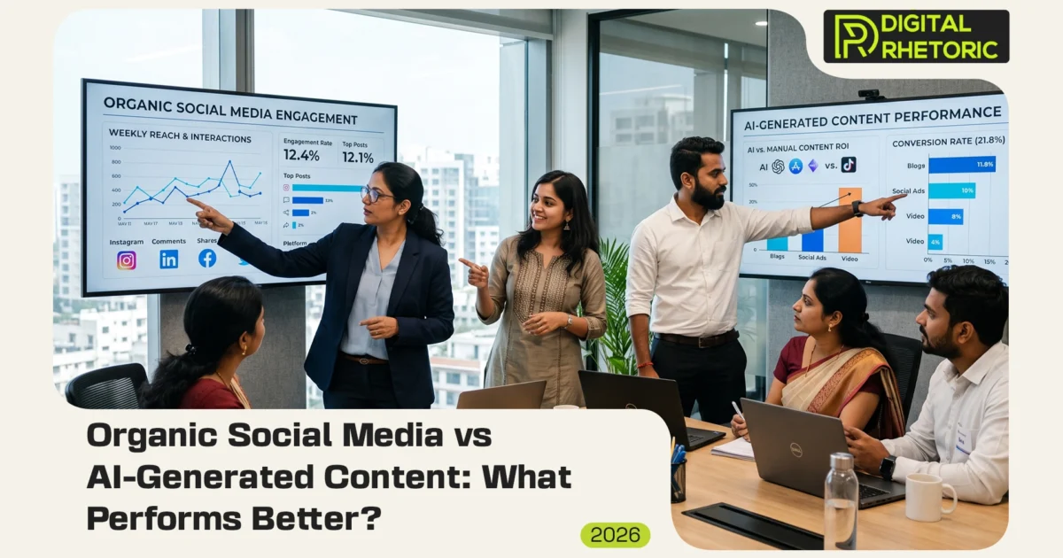 AI content vs organic content social media