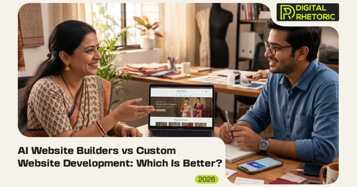 AI website builder vs custom website