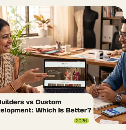 AI website builder vs custom website